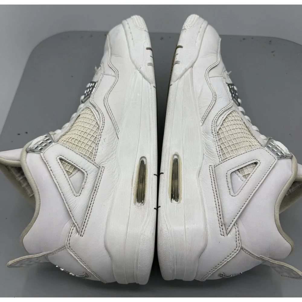 Nike Air Jordan 4 Retro Pure Money White 2017 Sneakers 308497-100 Mens Size 12